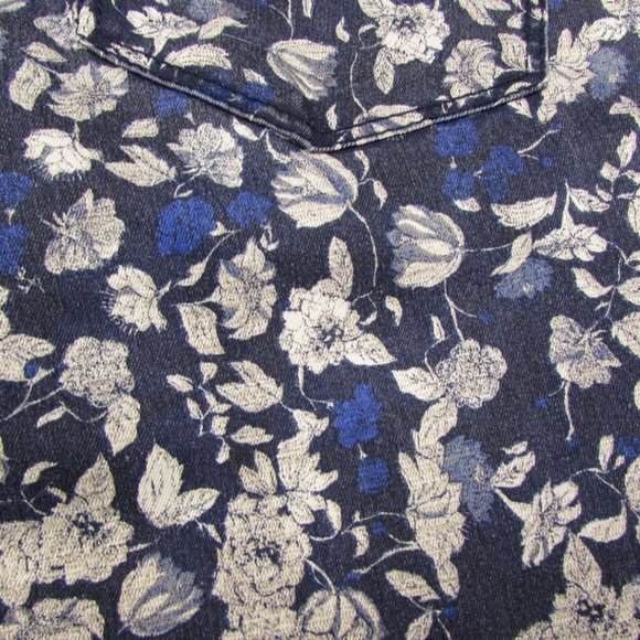 H&M Floral Super Slim Skinny Jeans Blue Size 6 - Picture 2 of 6